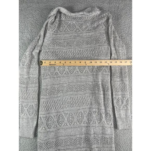 Knox Rose Cardigan Womens XS Gray Duster Sweater Open Knit Long Target Fringe - Picture 10 of 12